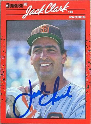 Jack Clark Signed 1990 Donruss Baseball Card - San Diego Padres