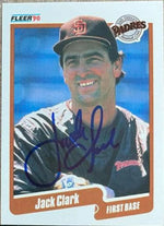 Jack Clark Signed 1990 Fleer Baseball Card - San Diego Padres
