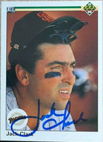 Jack Clark Signed 1990 Upper Deck Baseball Card - San Diego Padres