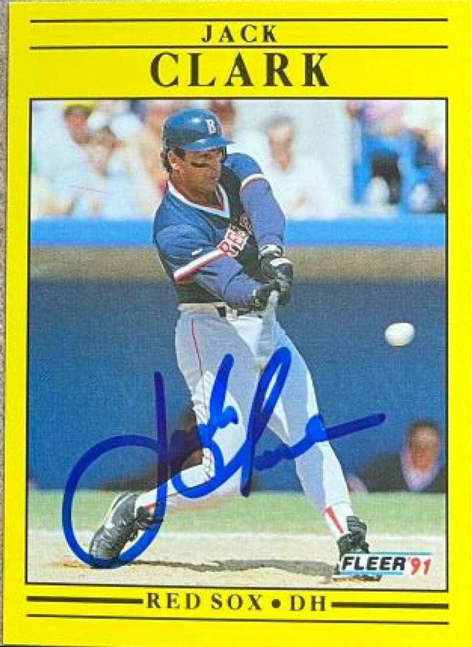Jack Clark Signed 1991 Fleer Update Baseball Card - Boston Red Sox