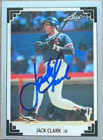 Jack Clark Signed 1991 Leaf Baseball Card - Boston Red Sox