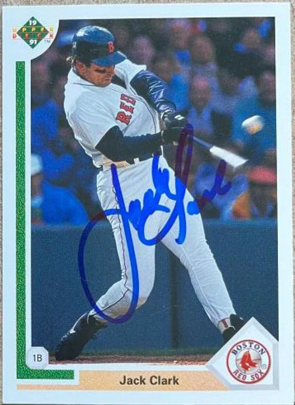 Jack Clark Signed 1991 Upper Deck Baseball Card - Boston Red Sox