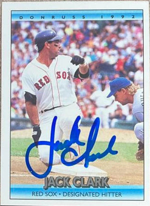 Jack Clark Signed 1992 Donruss Baseball Card - Boston Red Sox