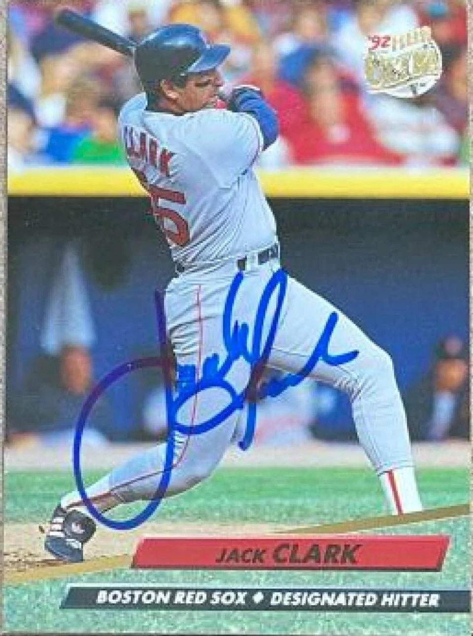 Jack Clark Signed 1992 Fleer Ultra Baseball Card - Boston Red Sox