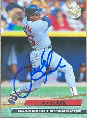 Jack Clark Signed 1992 Fleer Ultra Baseball Card - Boston Red Sox