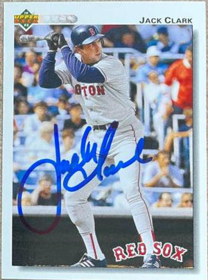 Jack Clark Signed 1992 Upper Deck Baseball Card - Boston Red Sox - PastPros