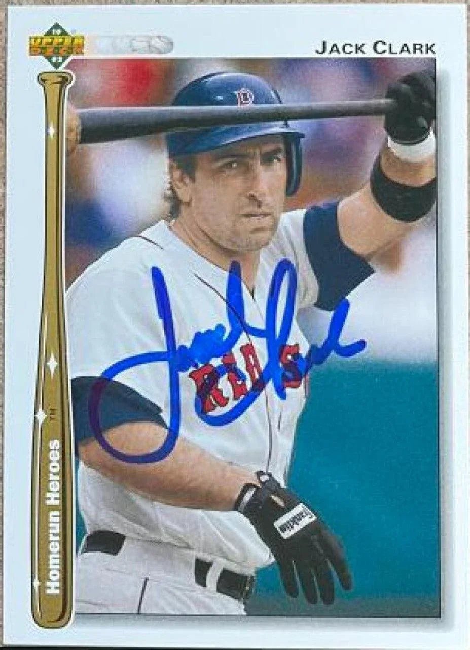 Jack Clark Signed 1992 Upper Deck Homerun Heroes Baseball Card - Boston Red Sox