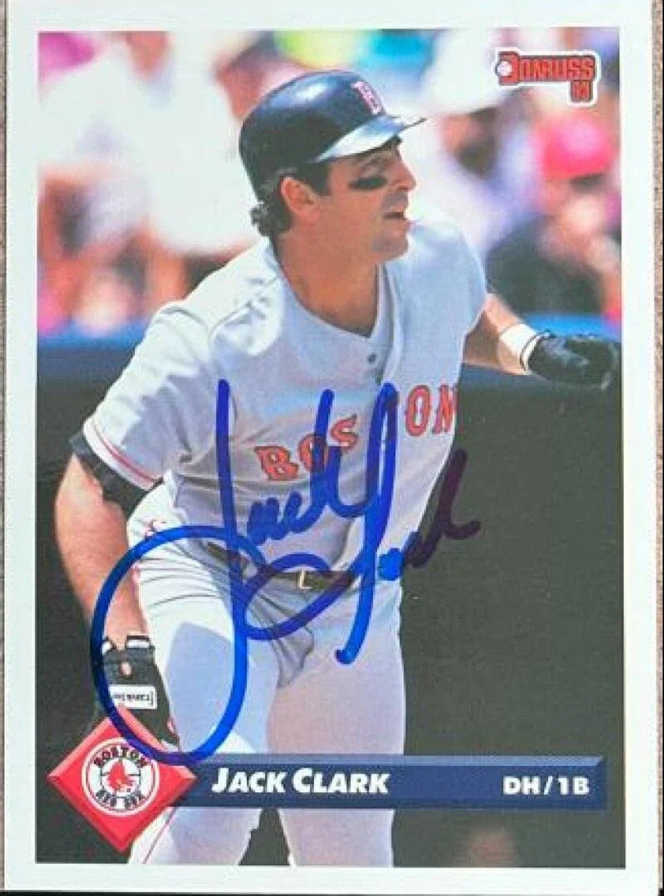 Jack Clark Signed 1993 Donruss Baseball Card - Boston Red Sox