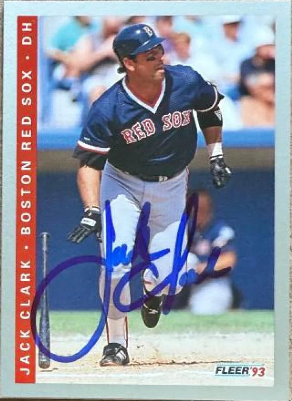 Jack Clark Signed 1993 Fleer Baseball Card - Boston Red Sox