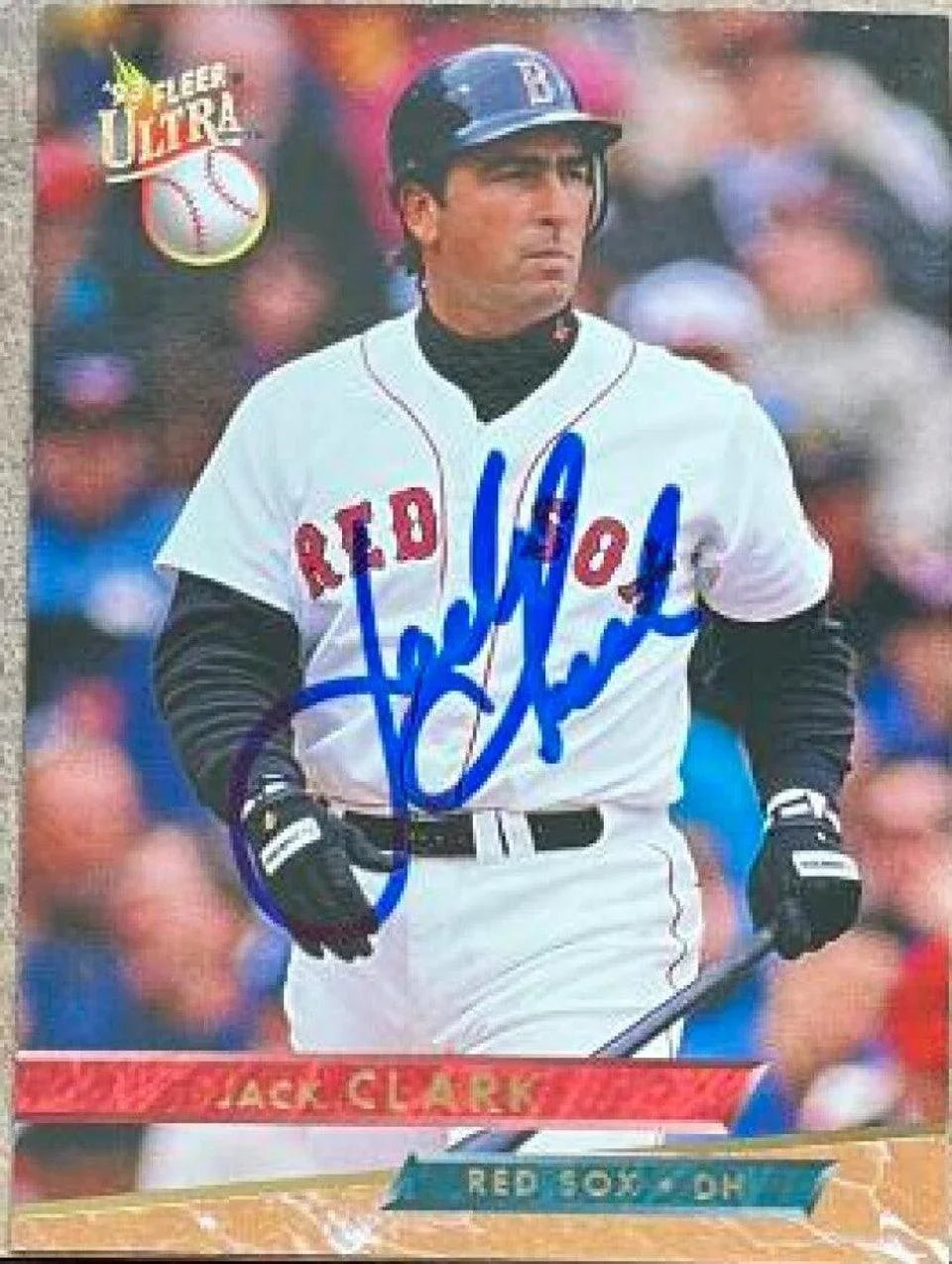 Jack Clark Signed 1993 Fleer Ultra Baseball Card - Boston Red Sox