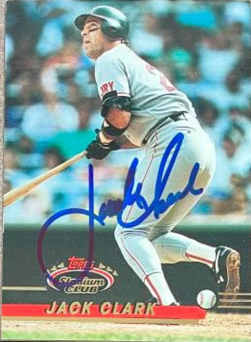 Jack Clark Signed 1993 Stadium Club Baseball Card - Boston Red Sox