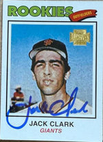 Jack Clark Signed 2001 Topps Archives Baseball Card - San Francisco Giants