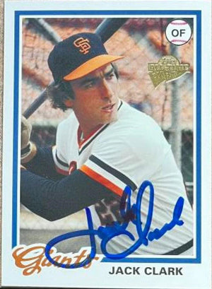 Jack Clark Signed 2003 Topps All - Time Fan Favorites Baseball Card - Boston Red Sox - PastPros