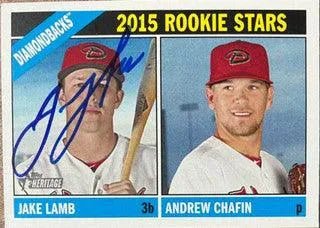 Jake Lamb Signed 2015 Topps Heritage Baseball Card - Arizona Diamondbacks