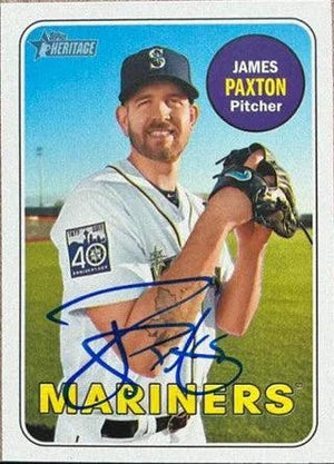 James Paxton Signed 2015 Topps Heritage Baseball Card - Seattle Mariners