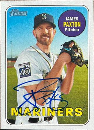 James Paxton Signed 2015 Topps Heritage Baseball Card - Seattle Mariners - PastPros