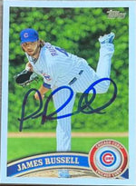 James Russell Autographed 2011 Topps Update Baseball Card - Chicago Cubs