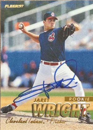Jaret Wright Signed 1997 Fleer Baseball Card - Cleveland Indians - PastPros