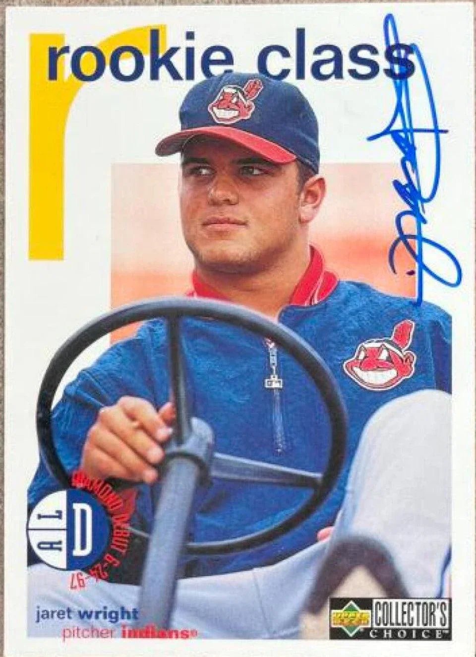 Jaret Wright Signed 1998 Collector's Choice Baseball Card - Cleveland Indians