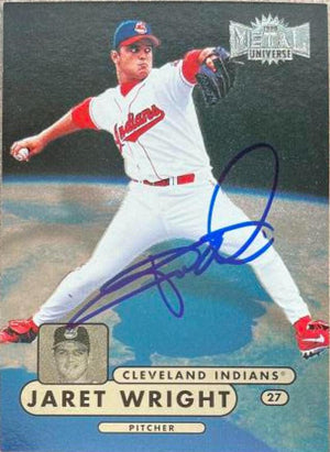 Jaret Wright Signed 1998 Metal Universe Baseball Card - Cleveland Indians - PastPros