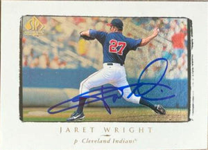 Jaret Wright Signed 1998 SP Authentic Baseball Card - Cleveland Indians - PastPros