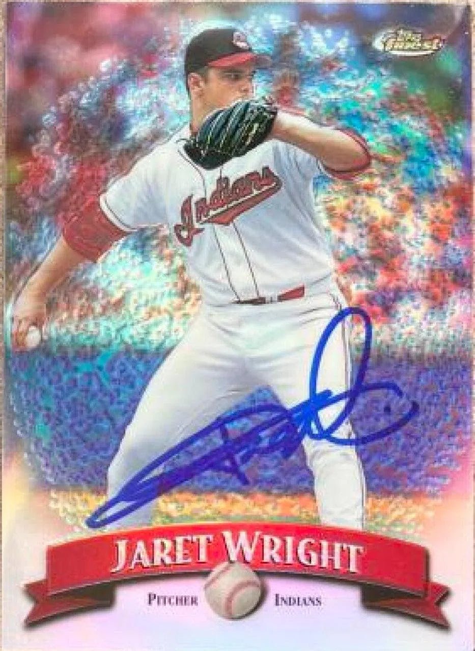 Jaret Wright Signed 1998 Topps Finest Baseball Card - Cleveland Indians