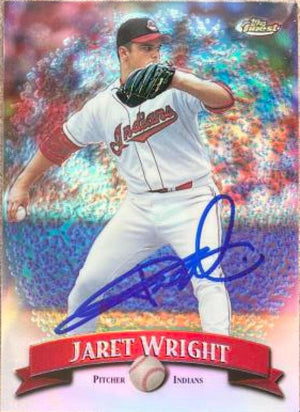 Jaret Wright Signed 1998 Topps Finest Baseball Card - Cleveland Indians - PastPros