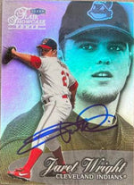 Jaret Wright Signed 1999 Flair Showcase Baseball Card - Cleveland Indians