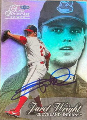 Jaret Wright Signed 1999 Flair Showcase Baseball Card - Cleveland Indians - PastPros