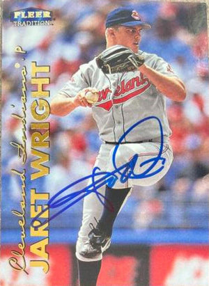 Jaret Wright Signed 1999 Fleer Tradition Baseball Card - Cleveland Indians - PastPros