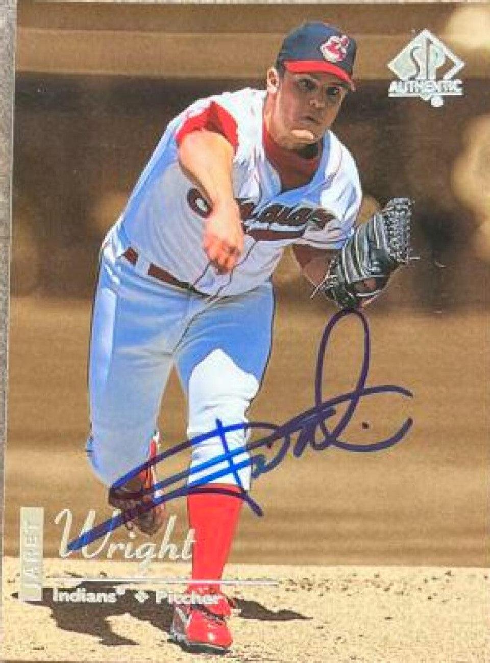 Jaret Wright Signed 1999 SP Authentic Baseball Card - Cleveland Indians - PastPros