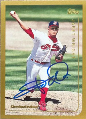 Jaret Wright Signed 1999 Topps Baseball Card - Cleveland Indians