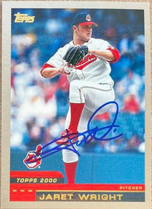 Jaret Wright Signed 2000 Topps Baseball Card - Cleveland Indians
