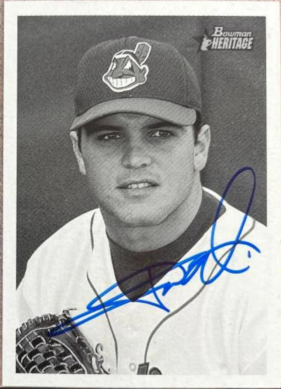 Jaret Wright Signed 2001 Bowman Heritage Baseball Card - Cleveland Indians