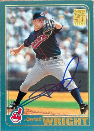 Jaret Wright Signed 2001 Topps Baseball Card - Cleveland Indians