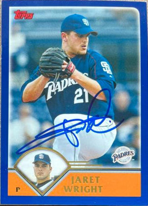 Jaret Wright Signed 2003 Topps Traded & Rookies Baseball Card - San Diego Padres - PastPros