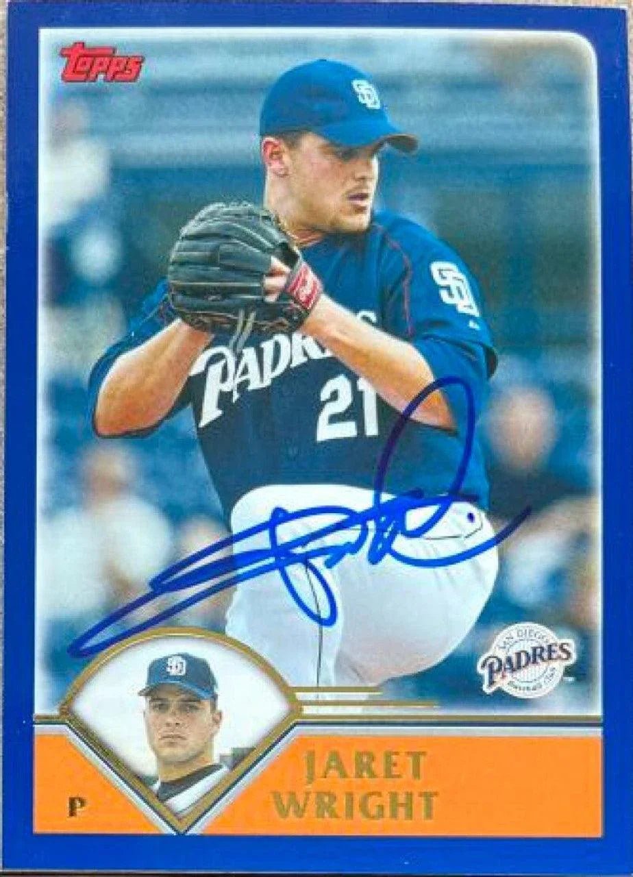 Jaret Wright Signed 2003 Topps Traded & Rookies Baseball Card - San Diego Padres