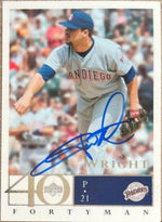 Jaret Wright Signed 2003 Upper Deck 40 Man Baseball Card - San Diego Padres