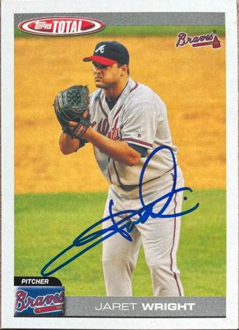 Jaret Wright Signed 2004 Topps Total Baseball Card - Atlanta Braves
