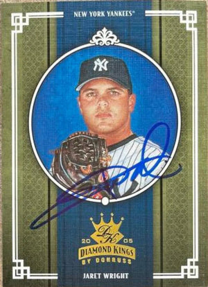 Jaret Wright Signed 2005 Donruss Diamond Kings Baseball Card - New York Yankees