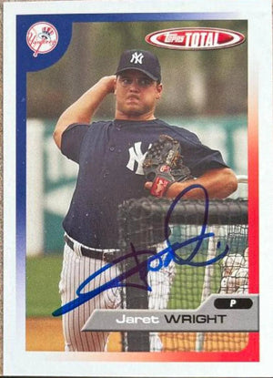 Jaret Wright Signed 2005 Topps Total Baseball Card - New York Yankees