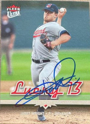 Jaret Wright Signed 2006 Fleer Ultra Baseball Card - Cleveland Indians - PastPros