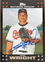 Jaret Wright Signed 2007 Topps Baseball Card - Baltimore Orioles