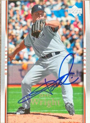 Jaret Wright Signed 2007 Upper Deck Baseball Card - New York Yankees - PastPros