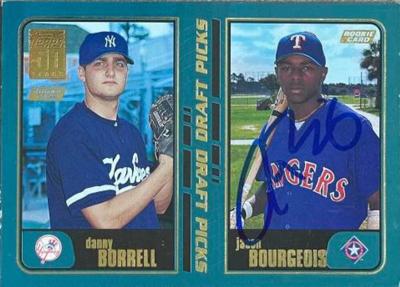 Jason Bourgeois Signed 2001 Topps Baseball Card - Texas Rangers