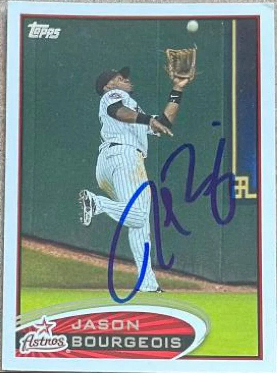 Jason Bourgeois Signed 2012 Topps Baseball Card - Houston Astros