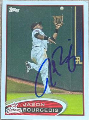 Jason Bourgeois Signed 2012 Topps Baseball Card - Houston Astros - PastPros