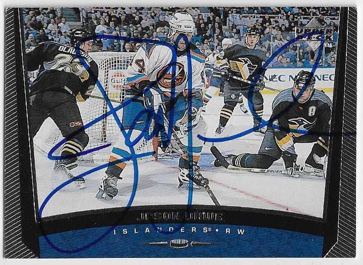 Jason Dawe Signed 1998-99 Upper Deck Hockey Card - New York Islanders
