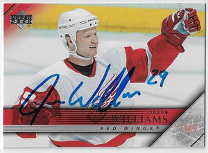 Jason Williams Signed 2005 - 06 Upper Deck Hockey Card - Detroit Red Wings - PastPros