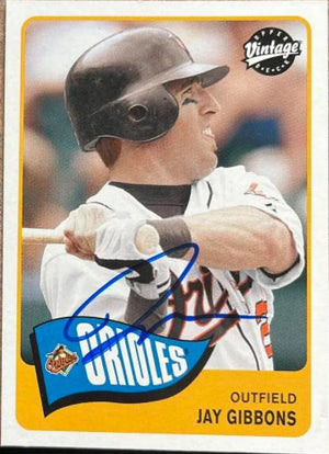 Jay Gibbons Signed 2003 Upper Deck Vintage Baseball Card - Baltimore Orioles
